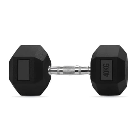 ดัมเบลยางเหลี่ยม HOMEFITTOOLS 40 KG 1 คู่_0
